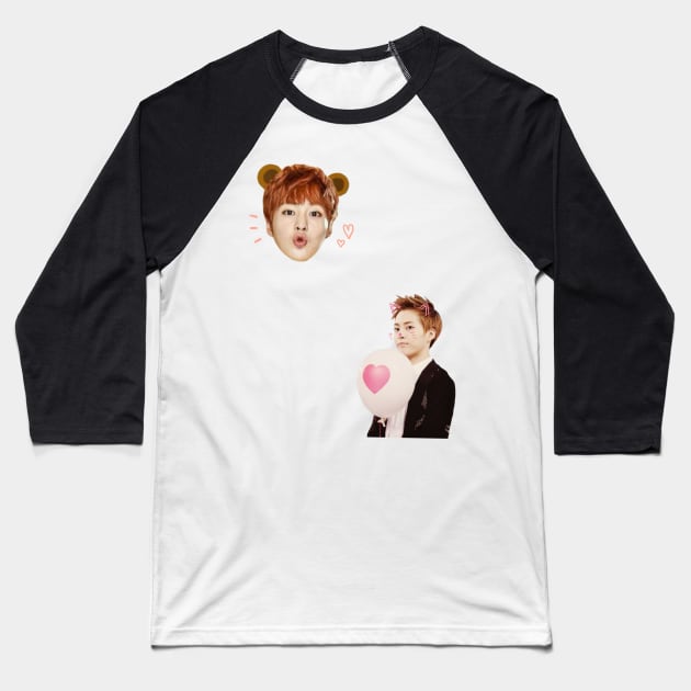 Cute Xiumin Baseball T-Shirt by ichigobunny